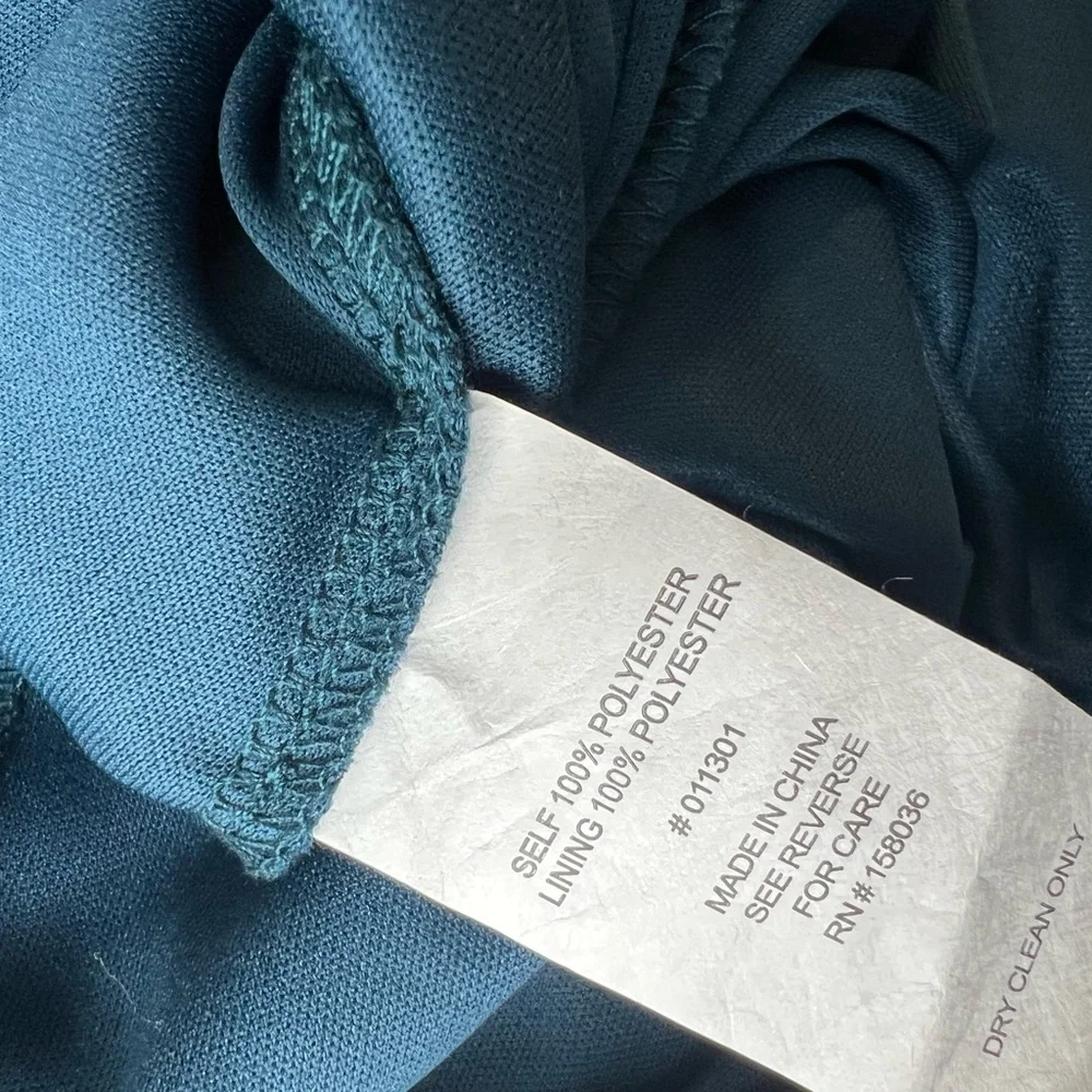 Birdy Grey Devin Chiffon Dark Teal Detachable Sleeve Bridesmaid Dress Medium